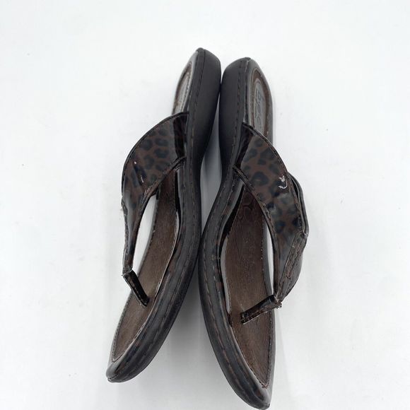 b.o.c. Born Concept Women's Cheetah Leopard Patent Leather Flip Flop Sandals 9 - Picture 6 of 9